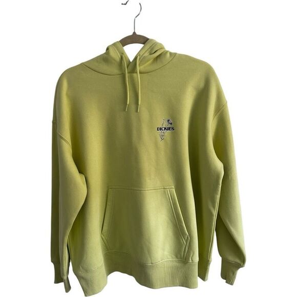 Dickies Lime Green Micro Floral Hoodie Sweatshirt Size S Skater Surfer Y2K NWT - Picture 1 of 8